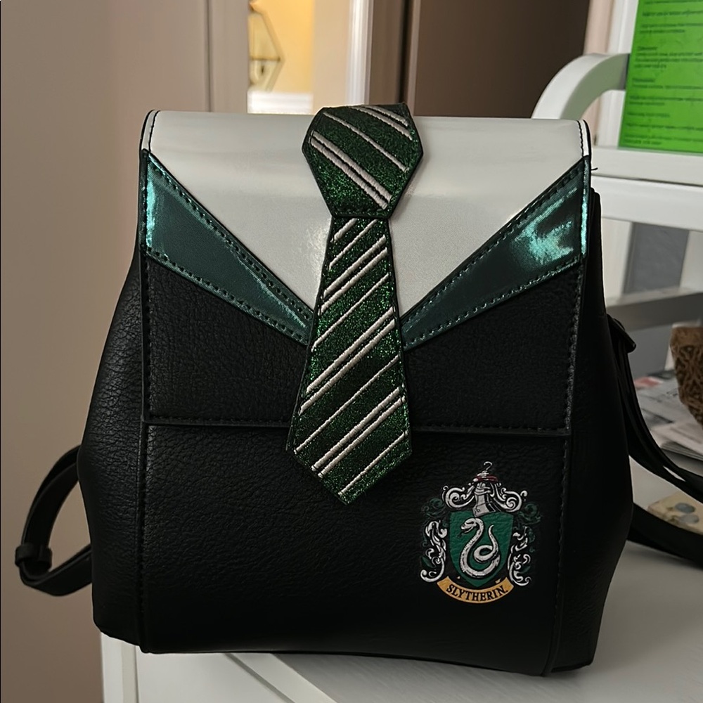 Slytherin Themed Backpack - Black and Green